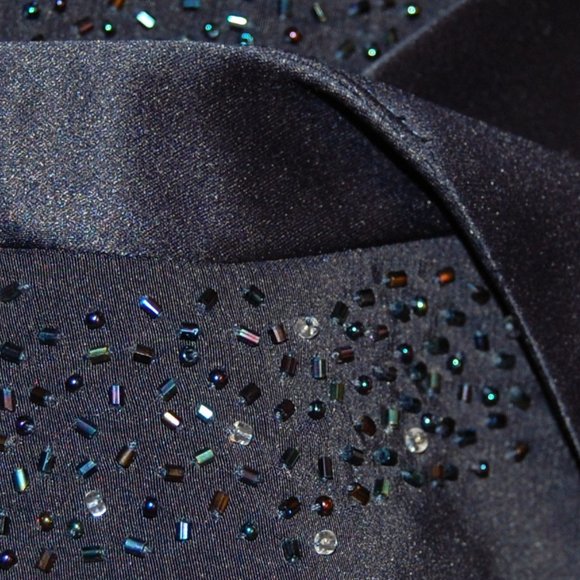 ST. ANTHONY Women's Midnight Blue Elegant  Dressy Jacket W/ Sequin Decor Size 12 - Picture 10 of 11